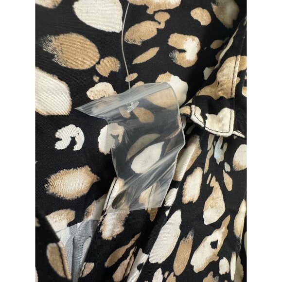 Westbound Button-Up Shirt Women 3X Black Animal Print TENCEL - Picture 4 of 8
